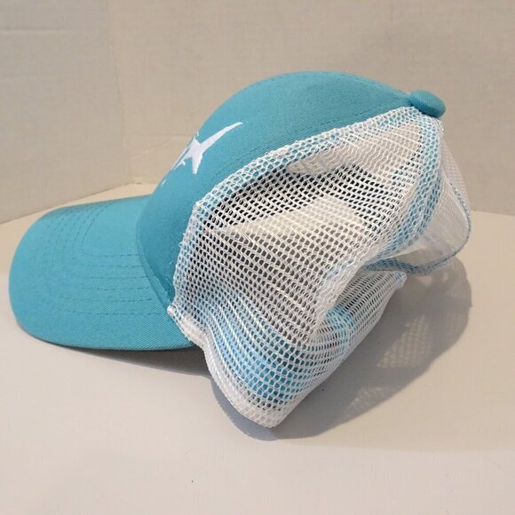 YETI Tarpon Fish Light Blue Teal Trucker Hat Cap Mesh Snapback Adjustable - Picture 3 of 6